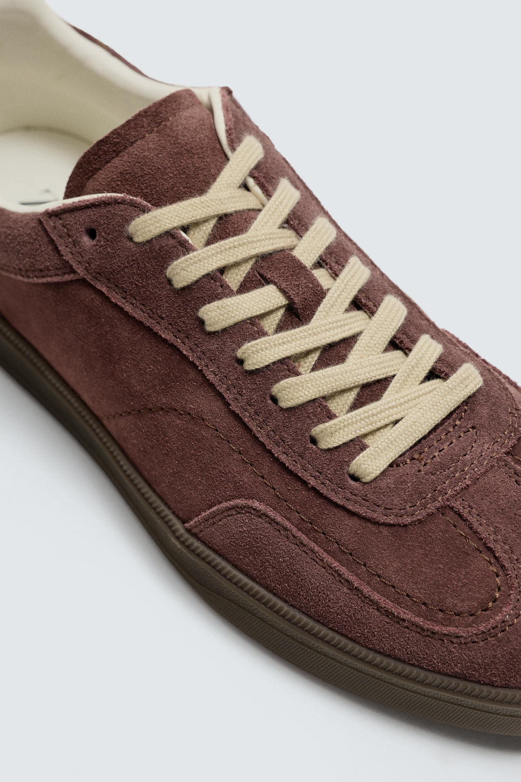 CONTRAST SOLE LEATHER TRAINERS - Zara фото 3