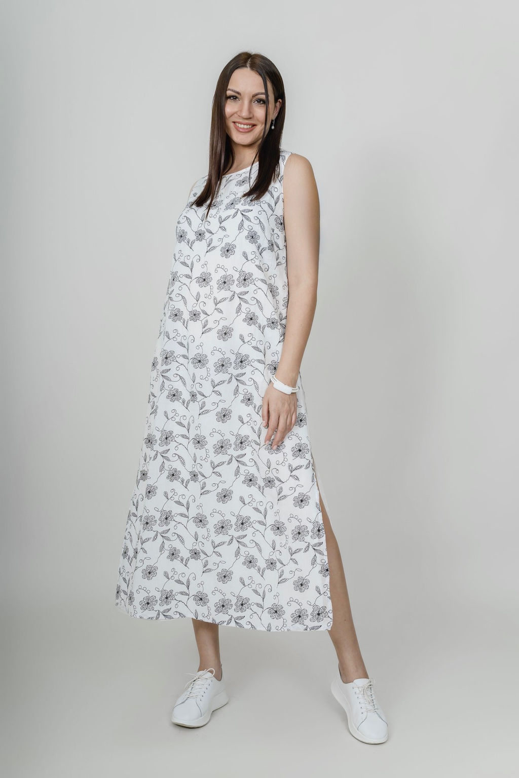 Двухслойное платье-сарафан 100% хлопок