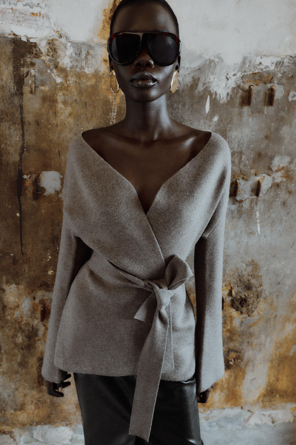 PLAIN KNIT CARDIGAN WITH BELT - Zara фото 3