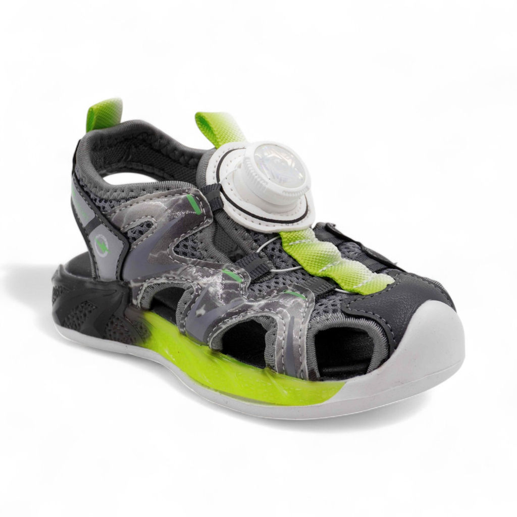 Сандалии 309В-4а серо зеленые п/п