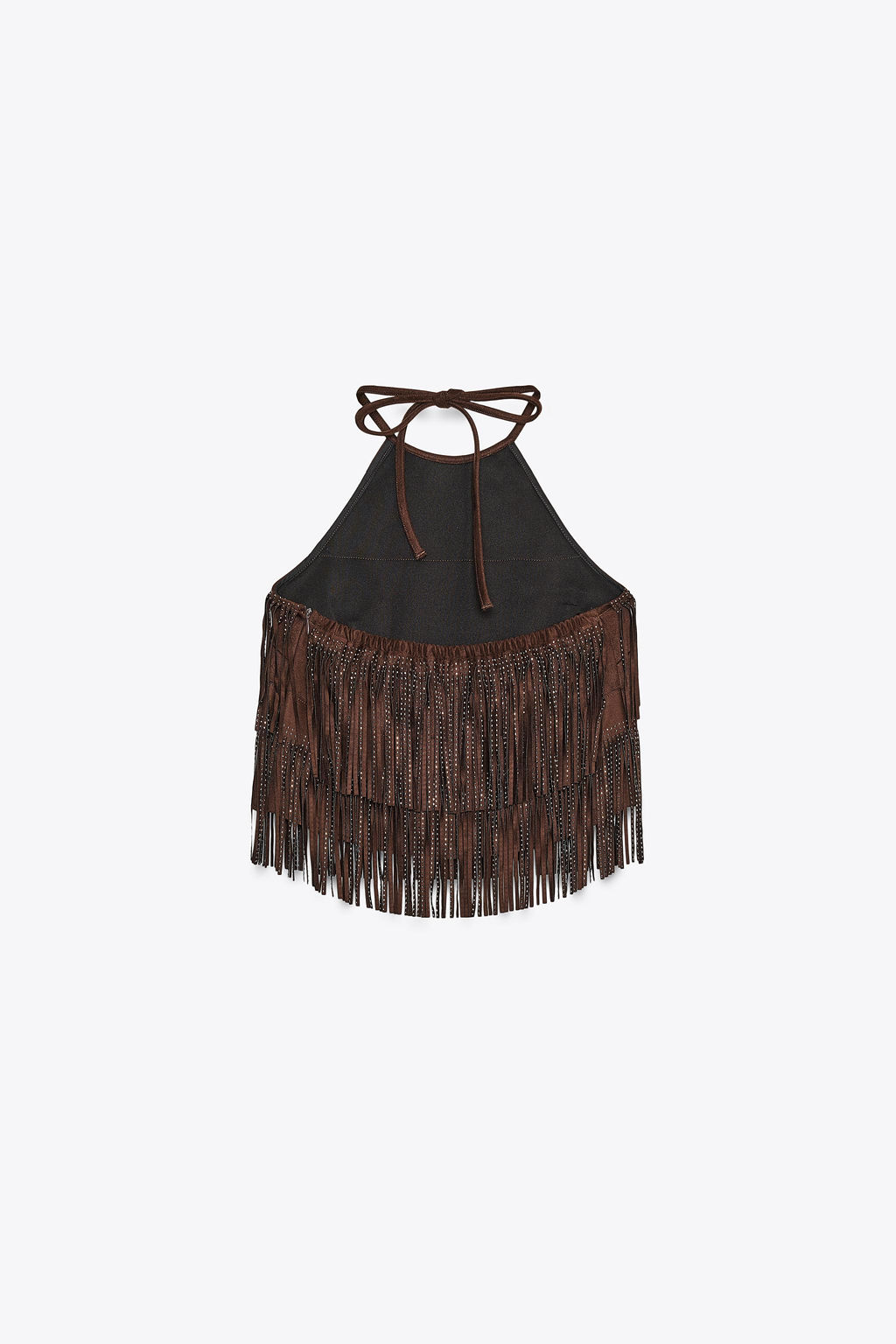 SPARKLY FAUX SUEDE EFFECT FRINGED TOP - Zara фото 19