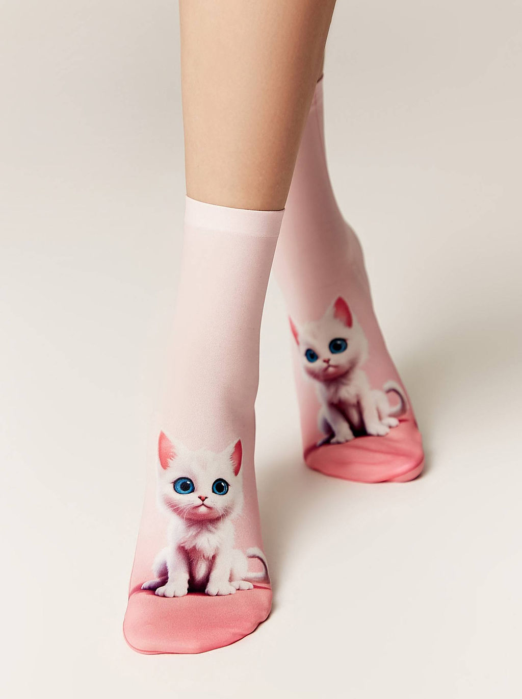 Цена за 2 пары. Носки фантазийные CONTE Носки с рисунком White cat - Conte elegant фото 3