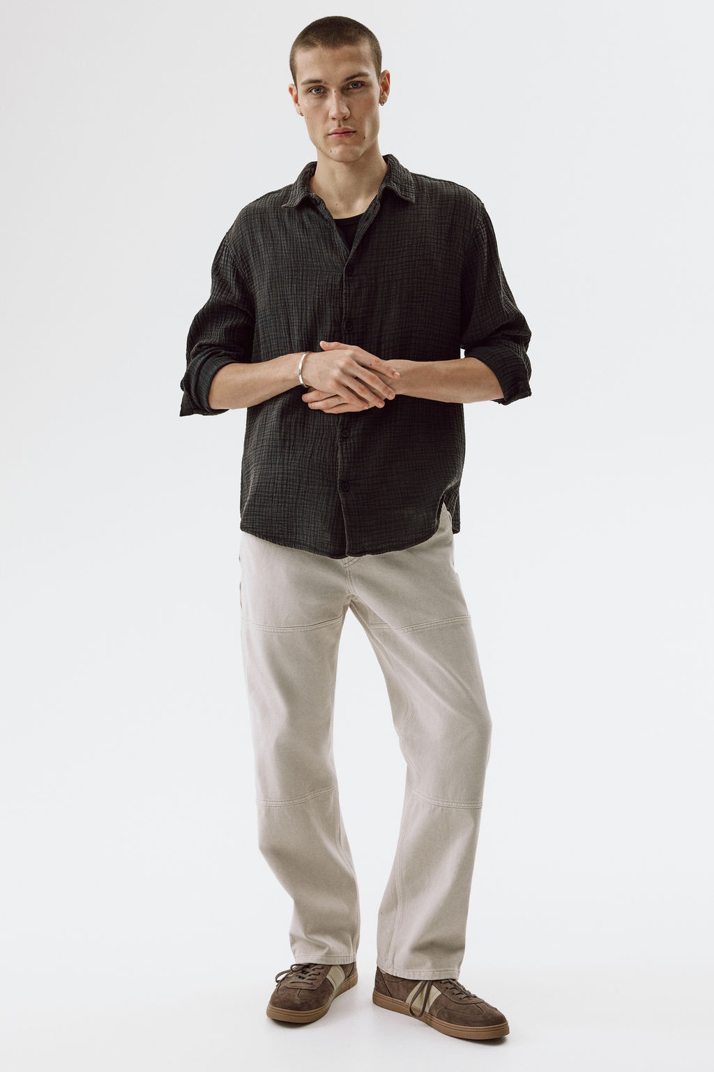 Camisa en muselina de algod?n Regular Fit - H&m фото 5