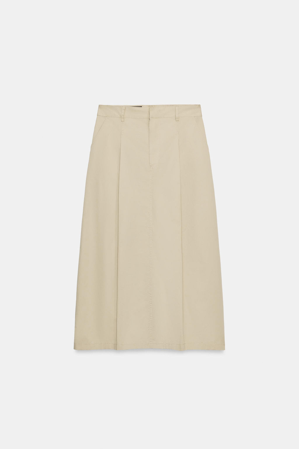 FALDA MIDI PLIEGUES / piedra - Zara фото 3