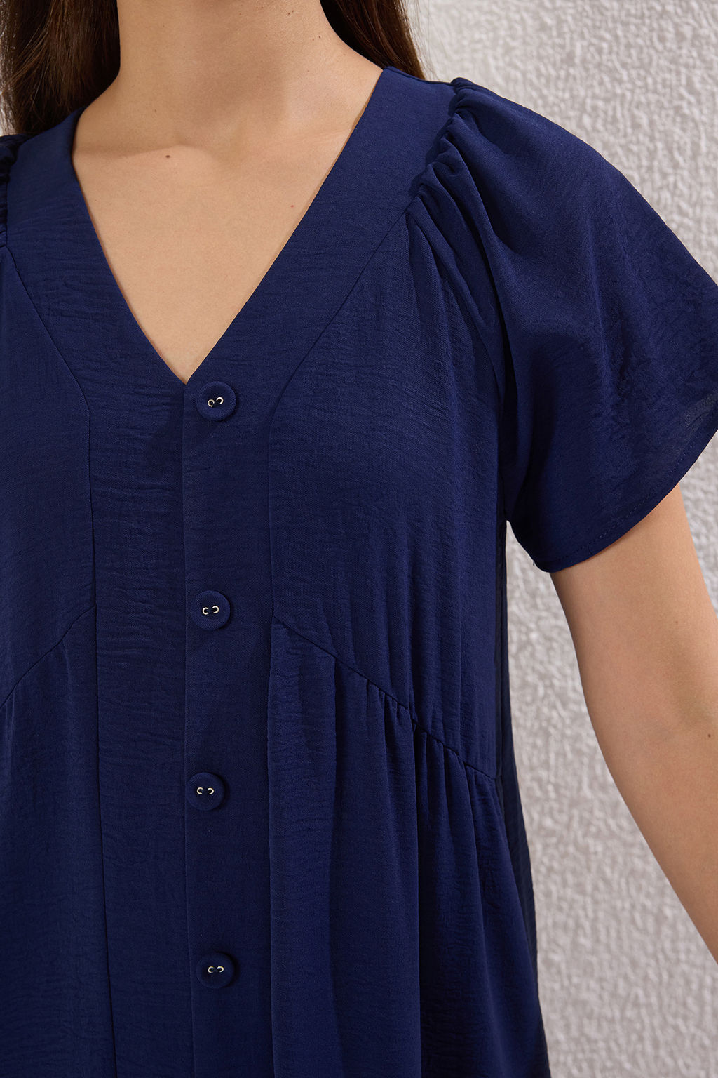 Haki Duz Midi Dokuma Elbise TWOSS25EL00629 - Trendyolmilla фото 8