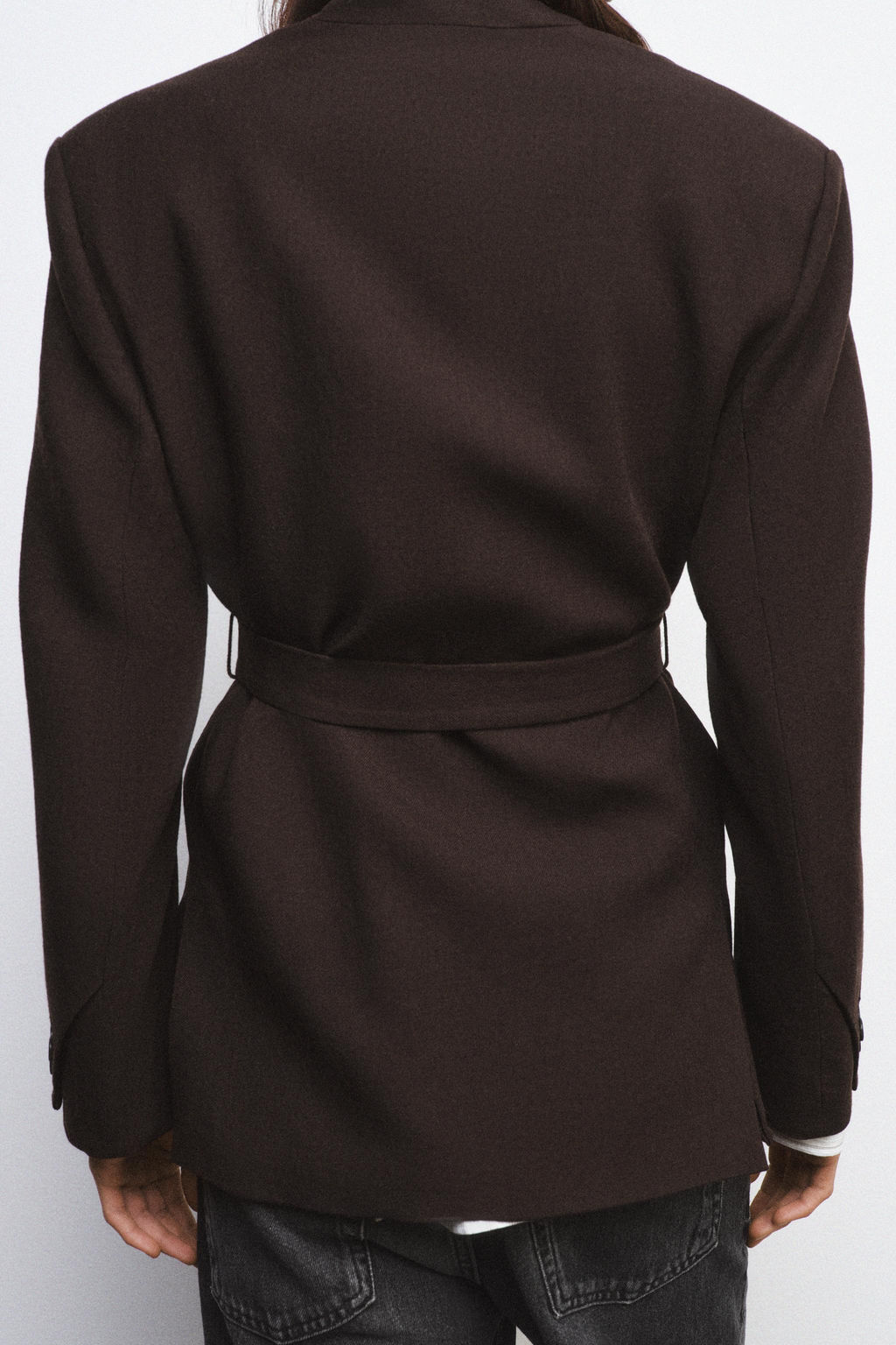 ZW COLLECTION LIMITED EDITION 100% WOOL BELTED BLAZER - Zara фото 11