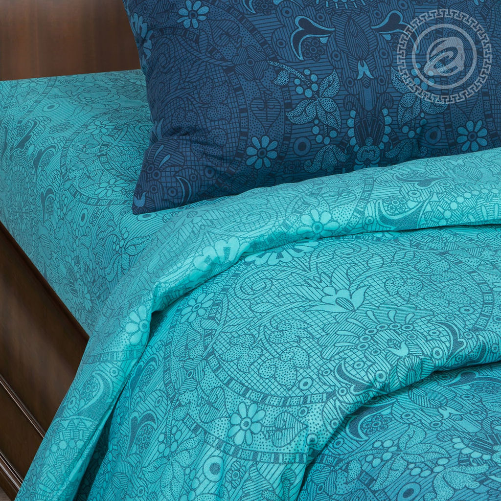 Постельное белье Притяжение (поплин DE LUXE) Евро/Пододеяльник: 1 шт. - 215*200; Простыня: 1 шт. - 215*240; Наволочка: 2 шт. - 70*70; DE LUXE - Артпостель фото 4