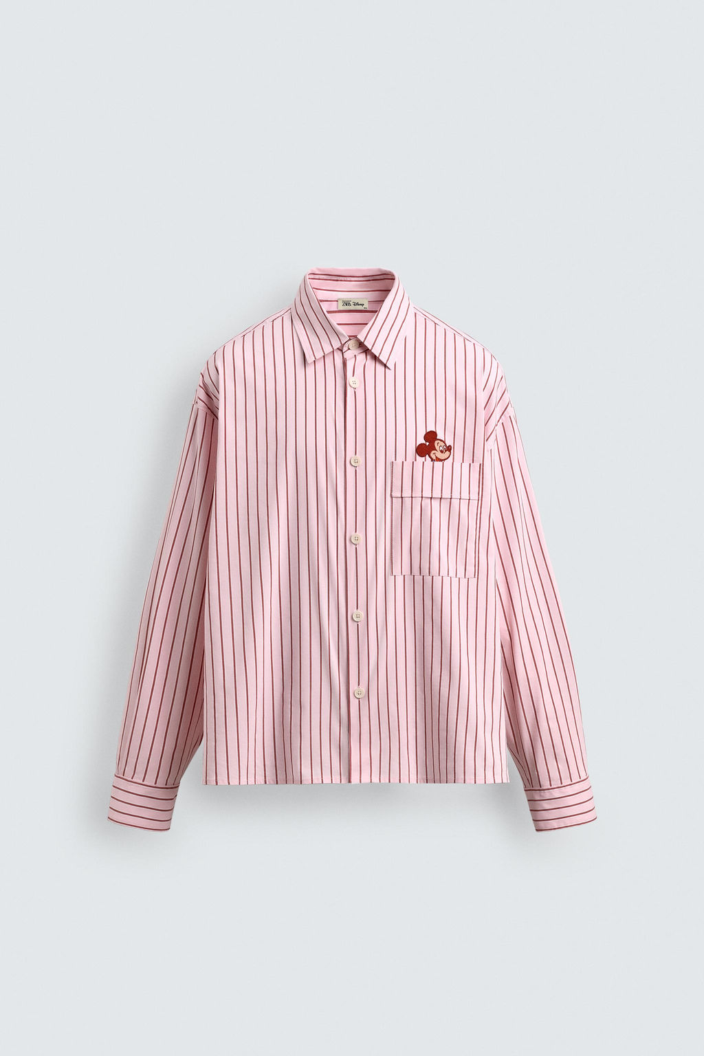 MICKEY MOUSE PATCH STRIPED SHIRT HARRY LAMBERT FOR ZARA X DISNEY  фото 7