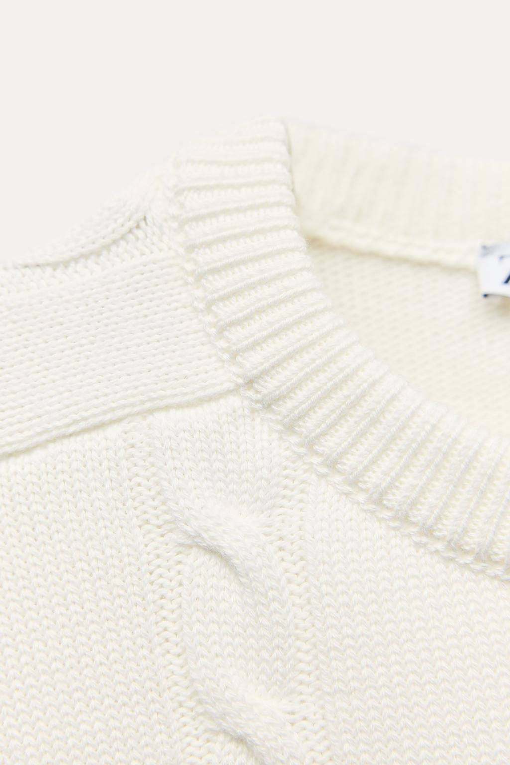 CABLE-KNIT SWEATER - Zara фото 6