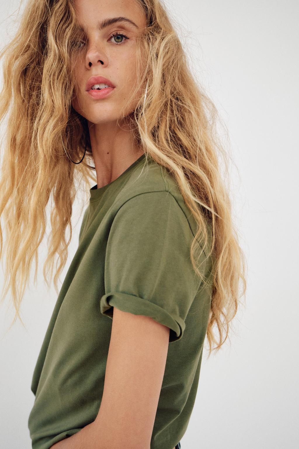 BASIC COTTON T-SHIRT - Zara фото 4