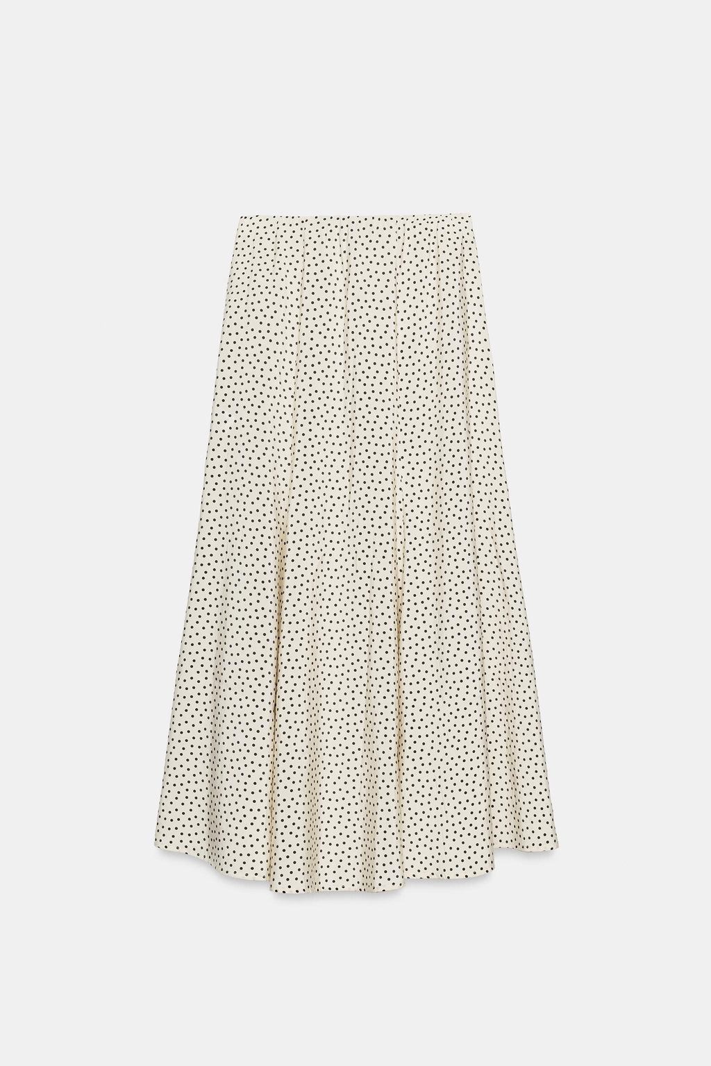 FALDA MIDI FLUIDA LUNARES / Crudo / Negro - Zara фото 6