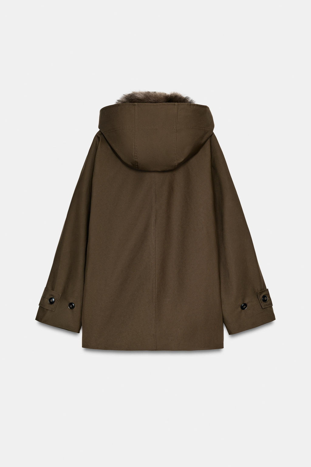 ZW COLLECTION FAUX SHEEPSKIN COLLAR PARKA - Zara фото 16