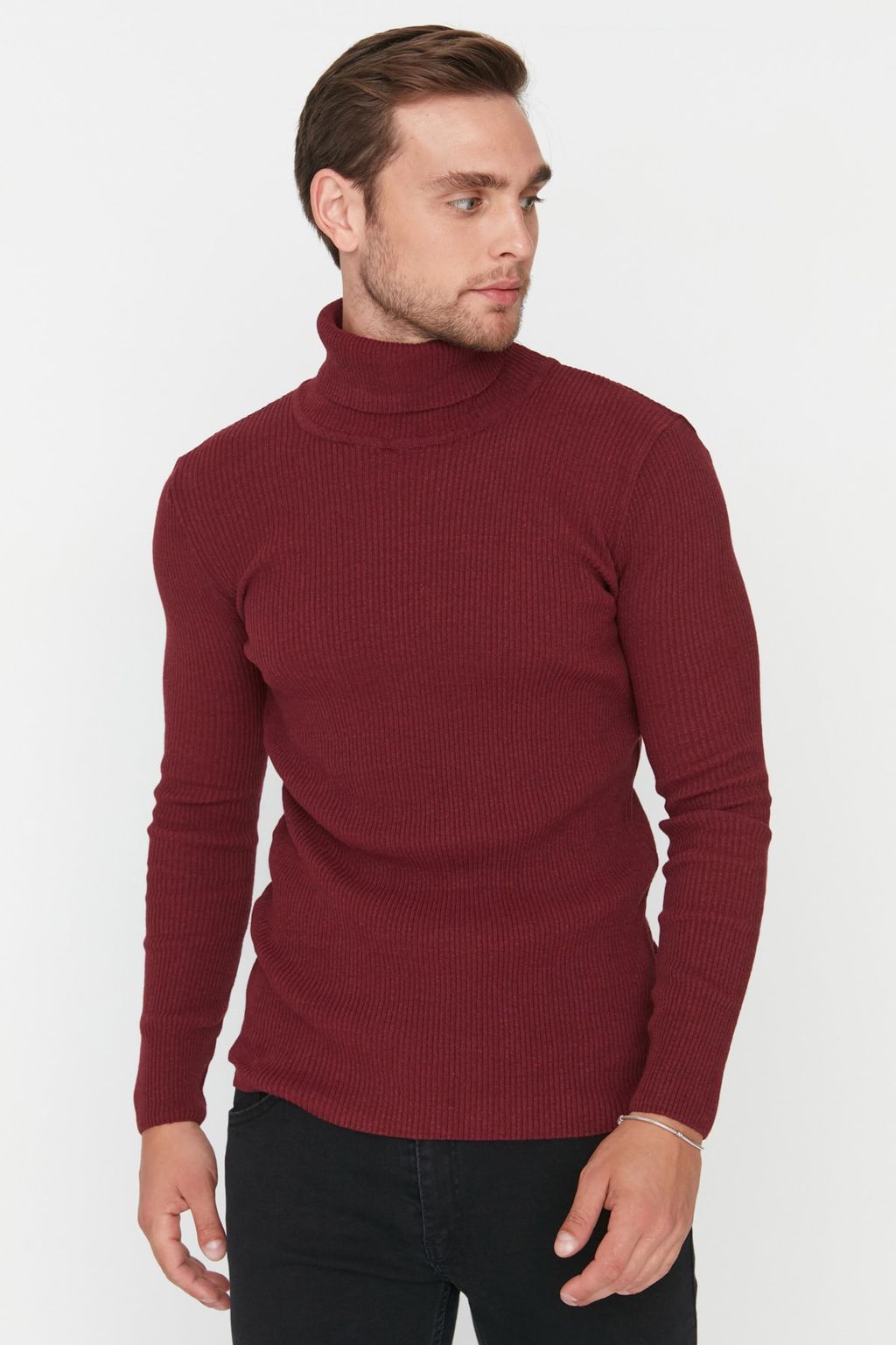 TRENDYOL MAN Lacivert Slim Fit Pamuklu Bal?kc? Yaka Fitilli Orgu Kazak TMNAW20MG0031 - Trendyolmilla фото 54