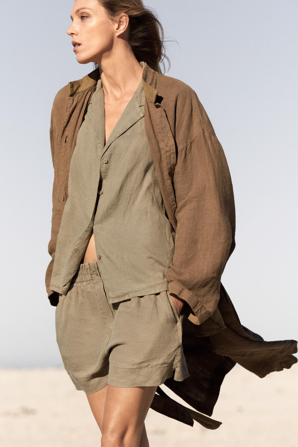 ZW COLLECTION 100% LINEN SHIRT