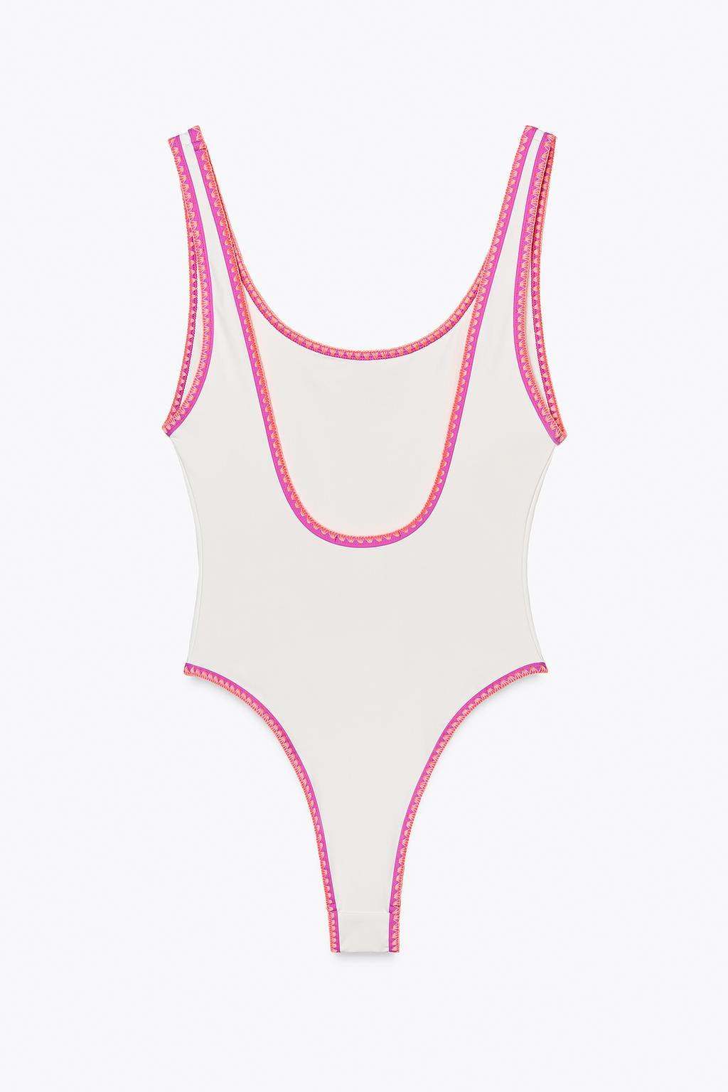 CONTRAST PLAIN SWIMSUIT - Zara фото 7