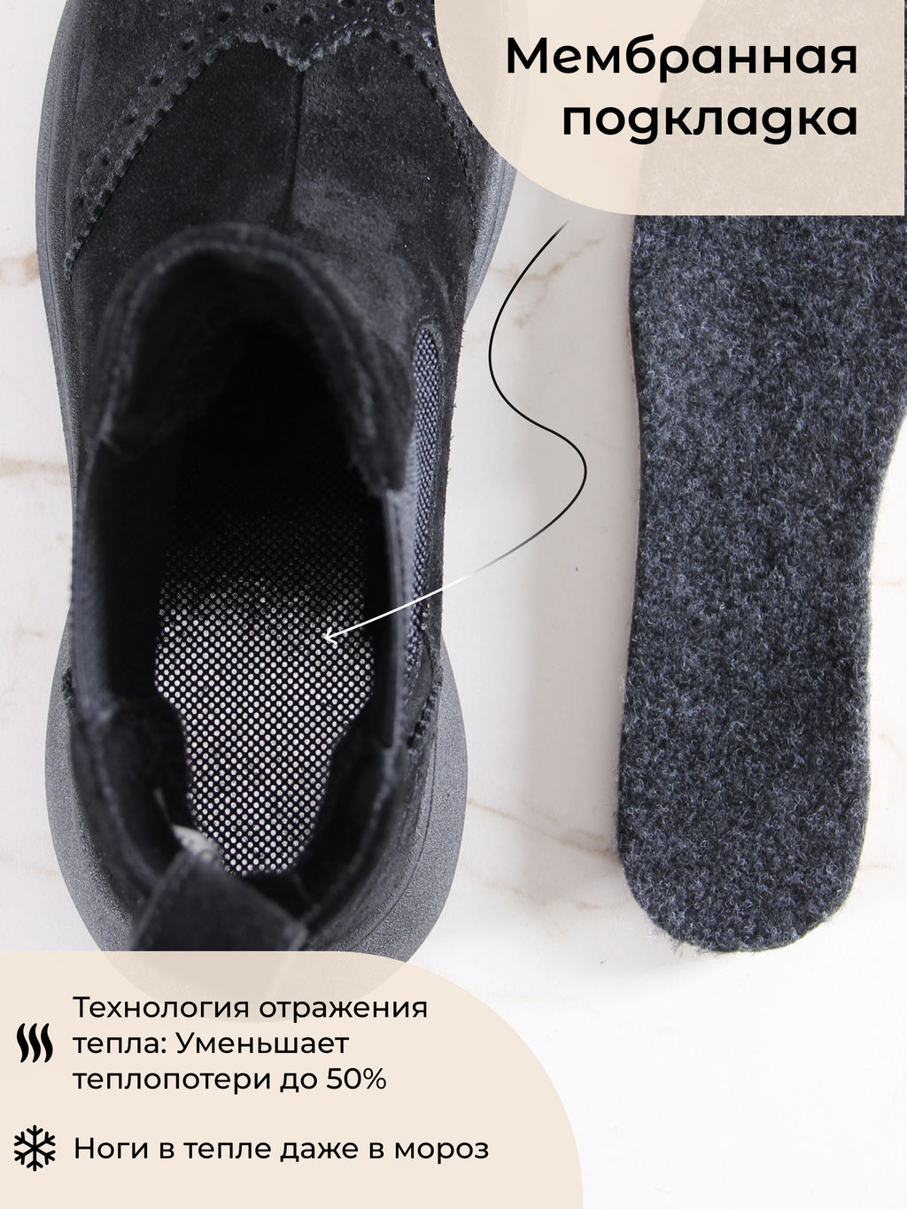 Челси 332.927bl. Черная замша/Байка