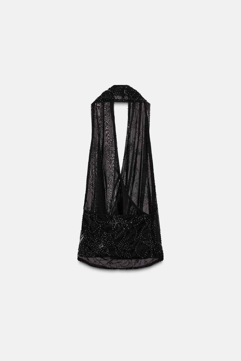 HALTER TOP WITH BEADED EMBROIDERY - Zara фото 7