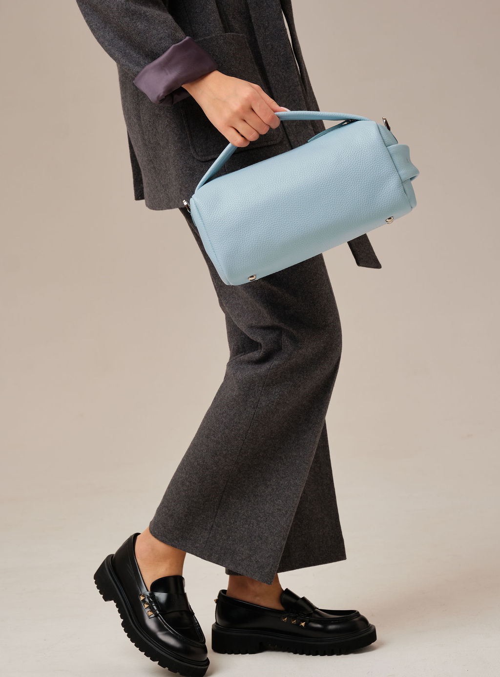 Кожаная сумка Solea DBR 31365 светло-голубой  фото 10