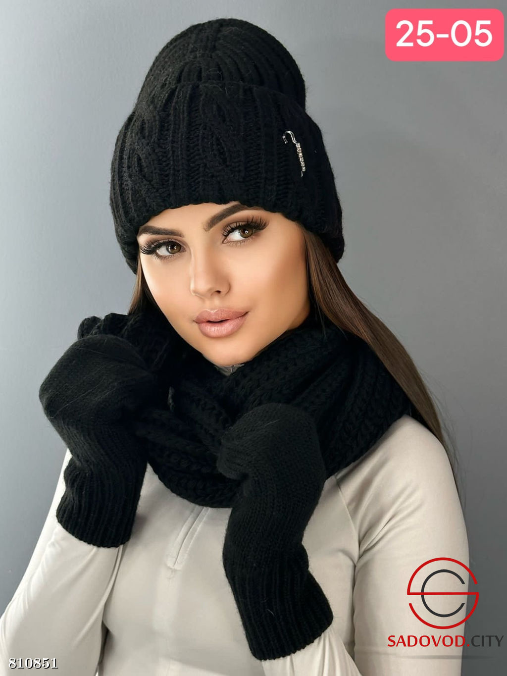 Женская вязанная шапка - Bruno фото 7