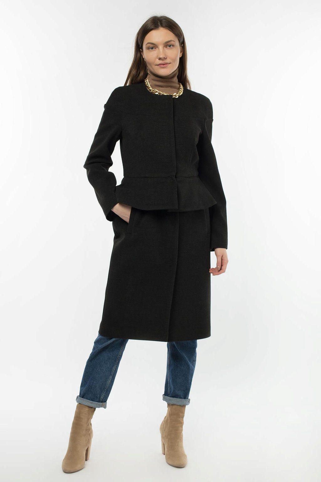 01-09184 Пальто женское демисезонное - El podio фото 7