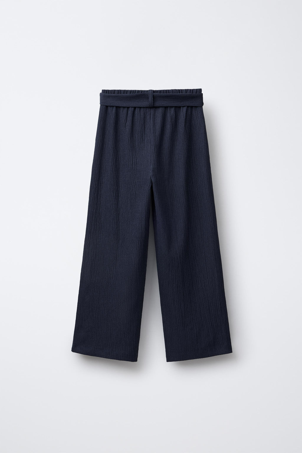 TEXTURED BELTED WIDE-LEG TROUSERS - Zara фото 2