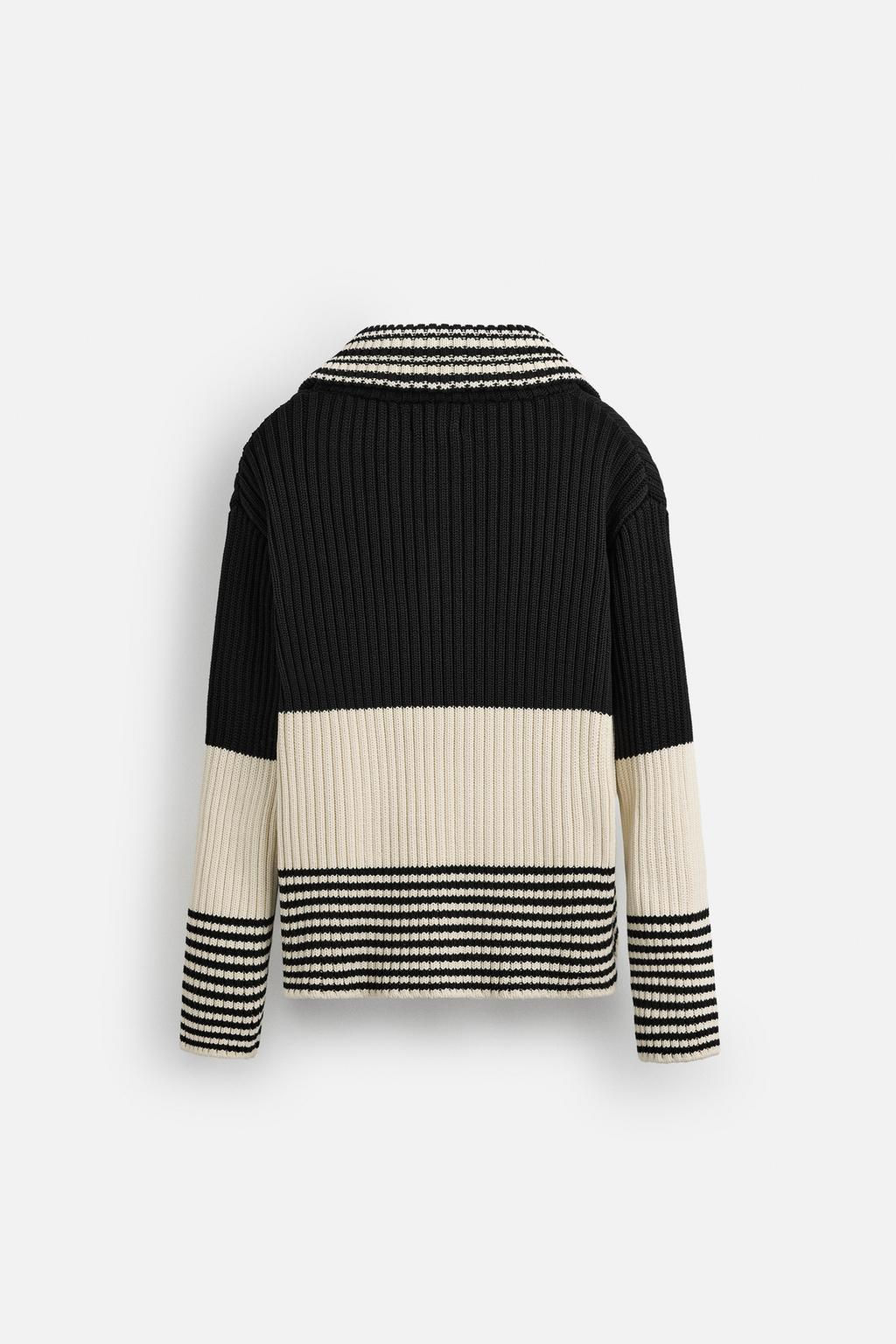 LIMITED EDITION STRIPE ZIP-NECK SWEATER - Zara фото 9