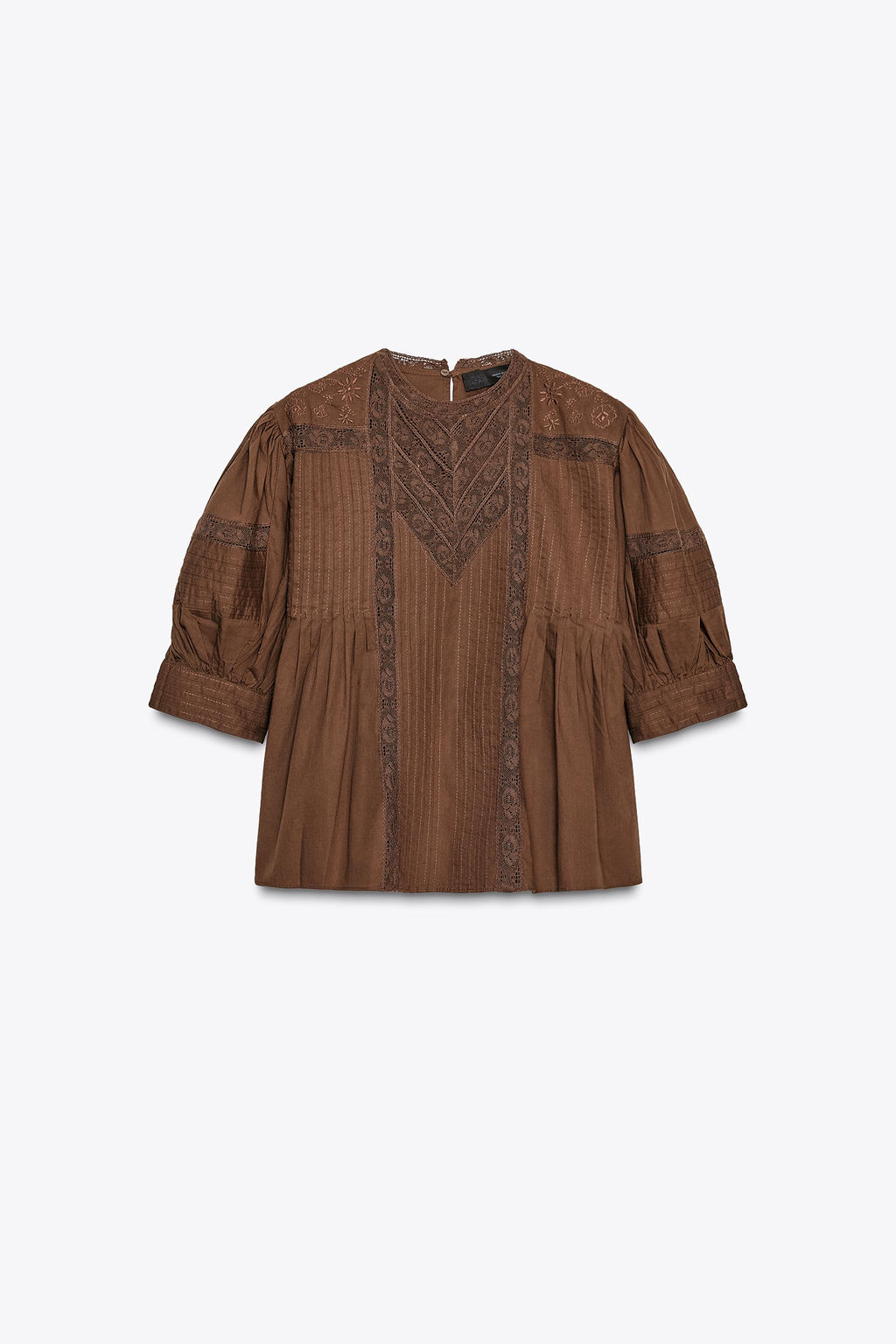 ZW COLLECTION LACE BLOUSE - Zara фото 12