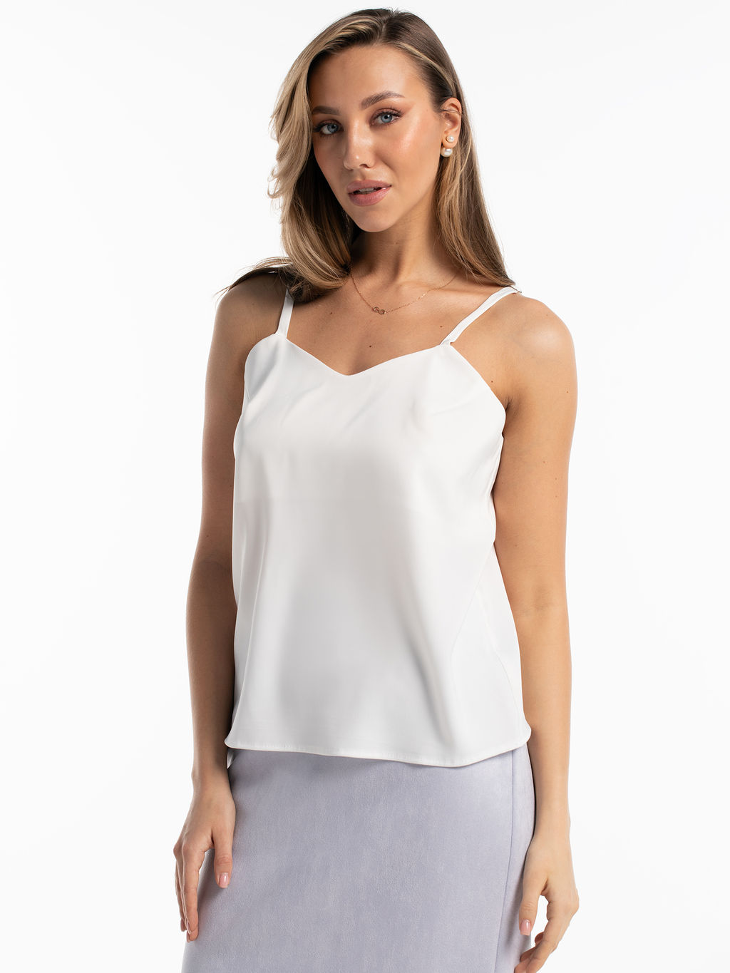 Топ шелковый молочный - Odis фото 15