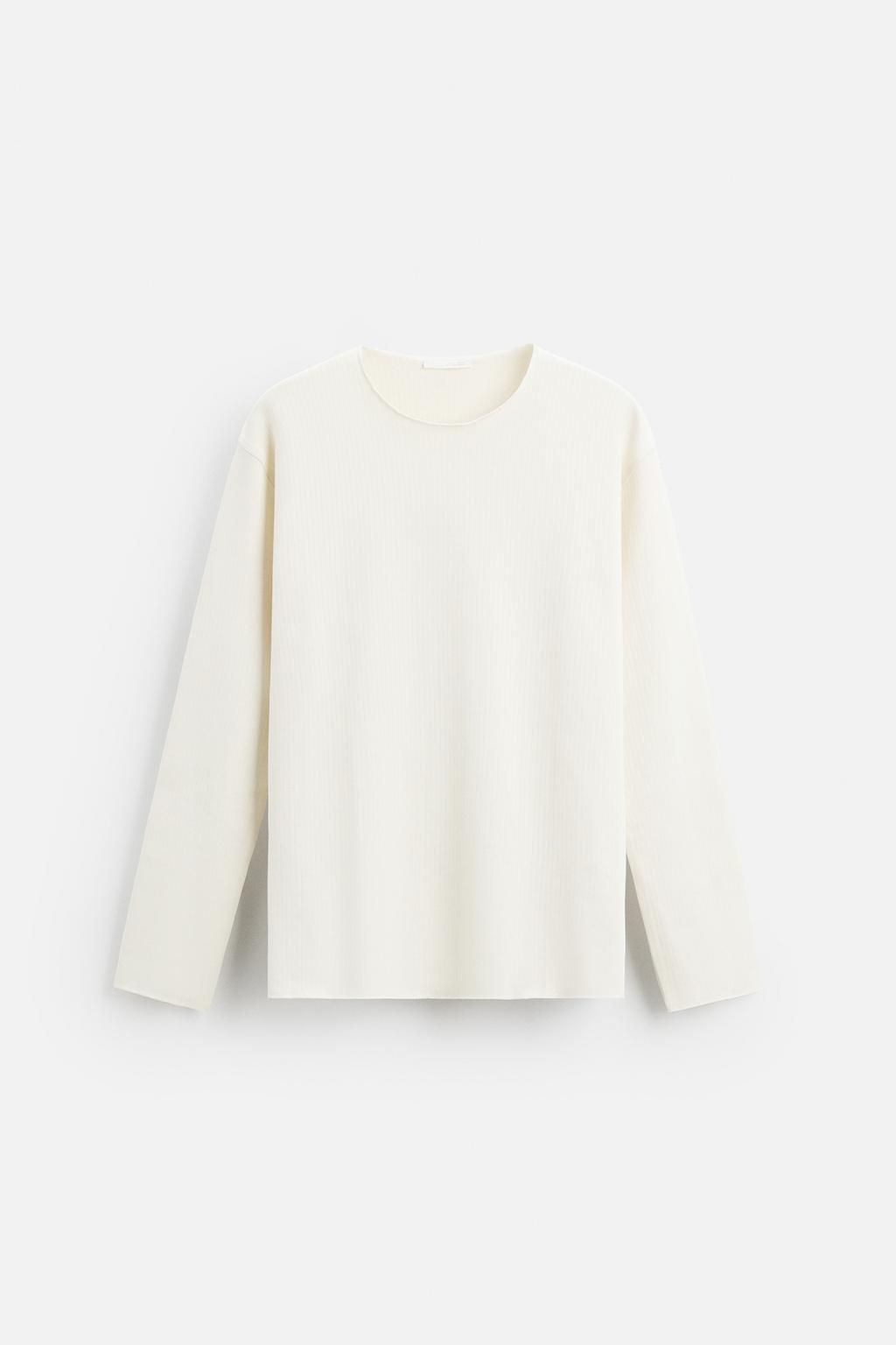 RIBBED TEXTURED T-SHIRT - Zara фото 6