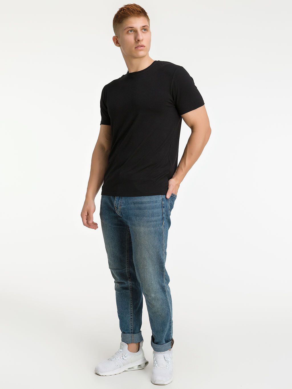 Футболка мужская короткий рукав GREG G145-V-90003 (черный)  фото 5