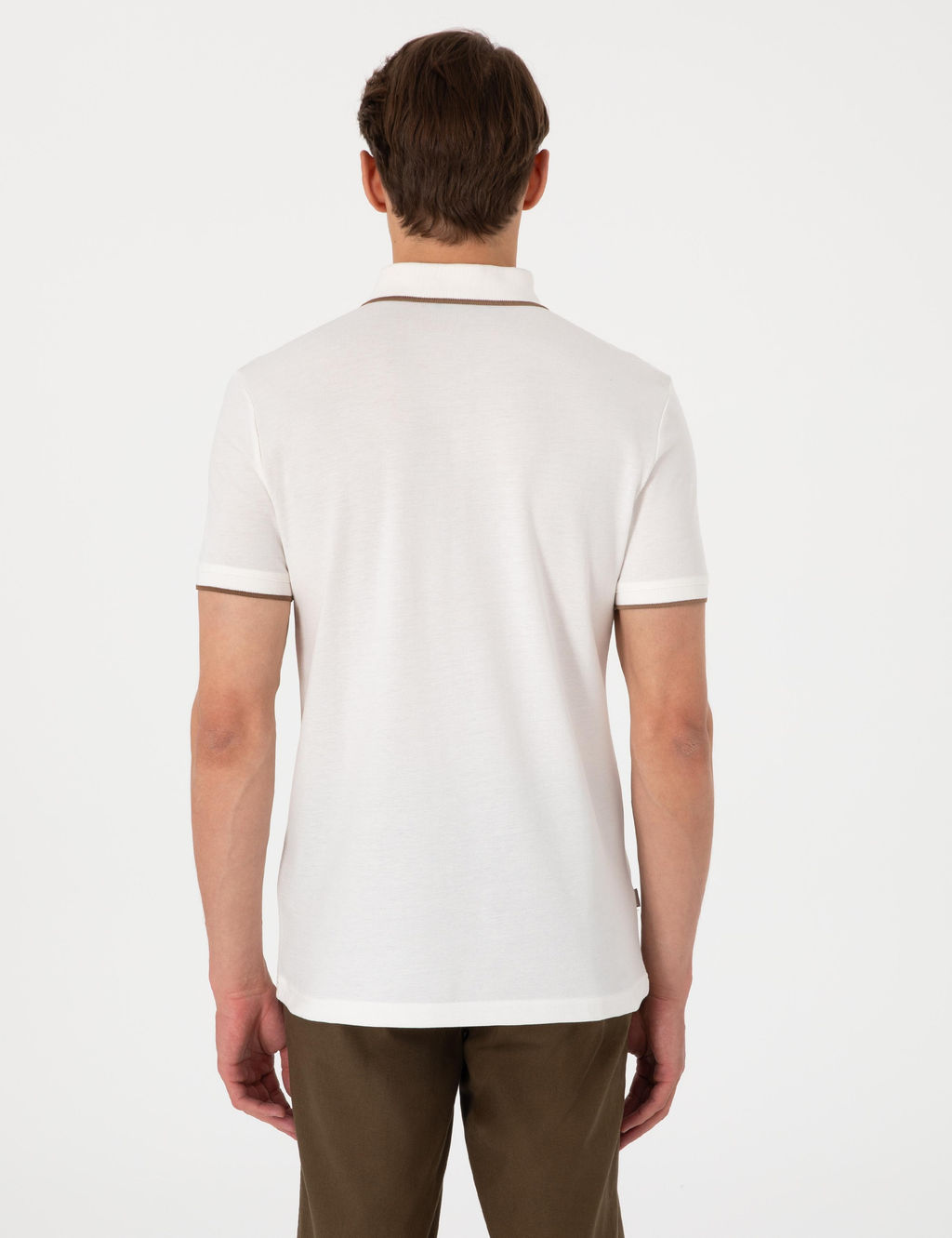 Ekru Slim Fit Polo Yaka Ti__rt - Pierre cardin фото 5
