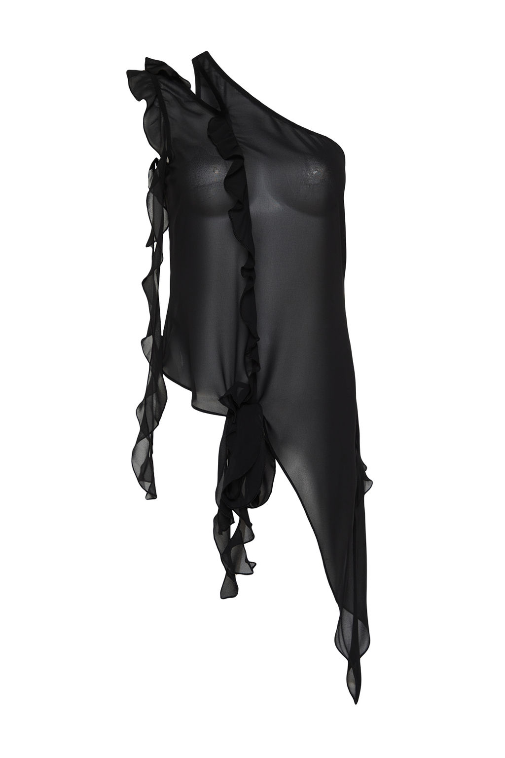 Siyah F?rf?rl? Dokuma Bluz TPRSS24BZ00022 - Trendyolmilla фото 8