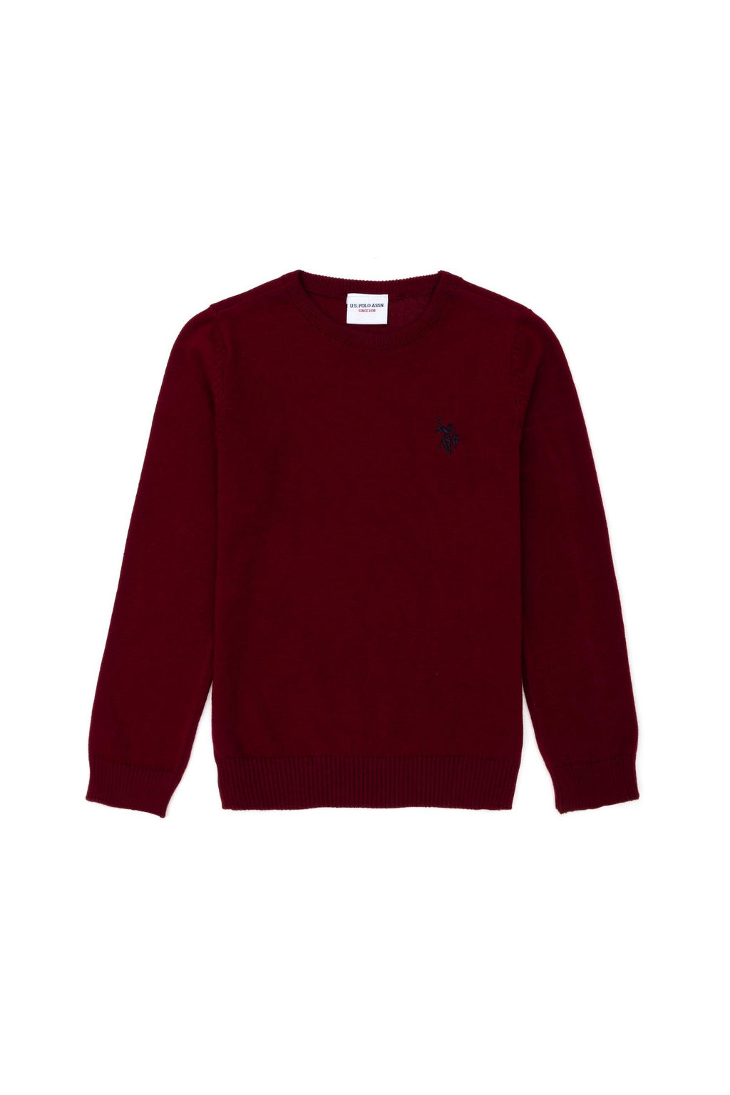 U. S. Polo Assn Базовый бордово-красный свитер с круглым вырезом для мальчиков - U.s. polo assn фото 7