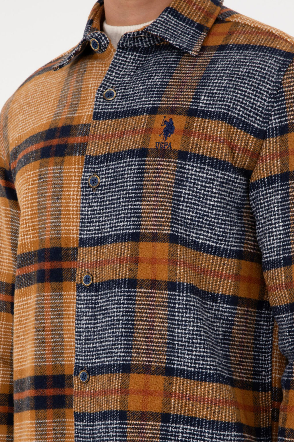 Мужская темно-синяя рубашка с длинным рукавом Неожиданная скидка в корзине - U.s. polo assn фото 7