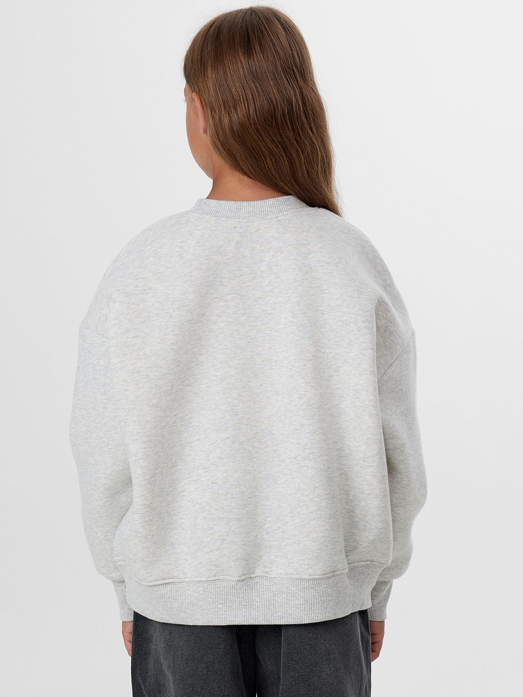 Свитшот для девочек серый с надписью The magic girl - Mark formelle фото 2