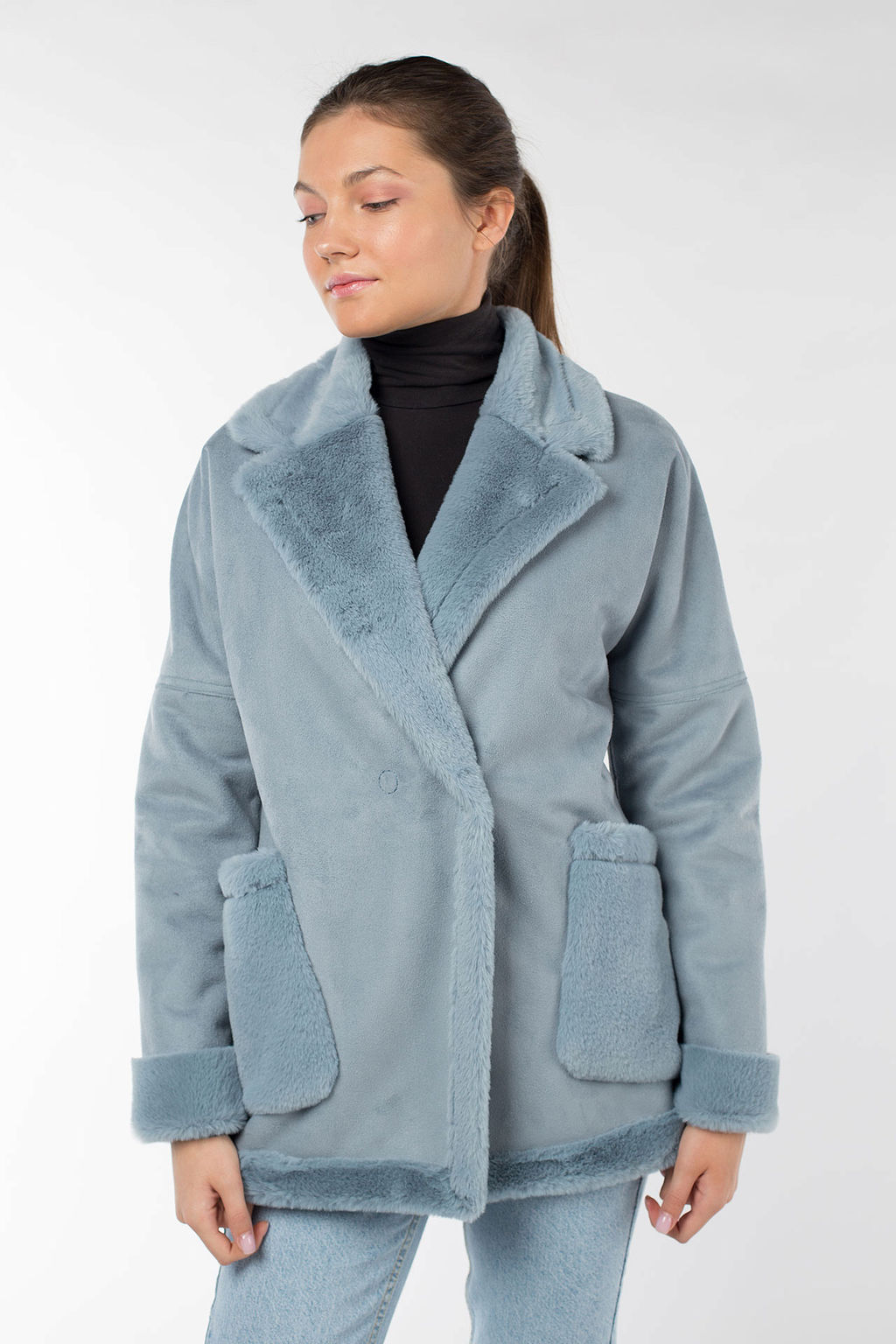 02-2954 Дубленка женская - El podio фото 4