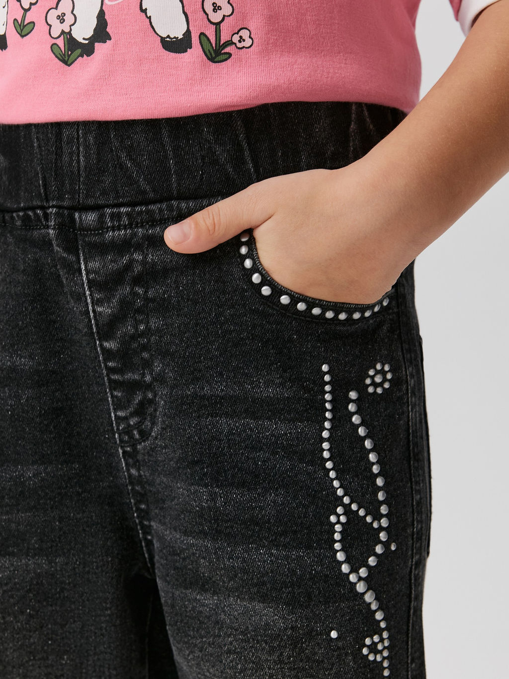 ACOOLA / Брюки джинсовые детские для девочек Sulak черный фото 2