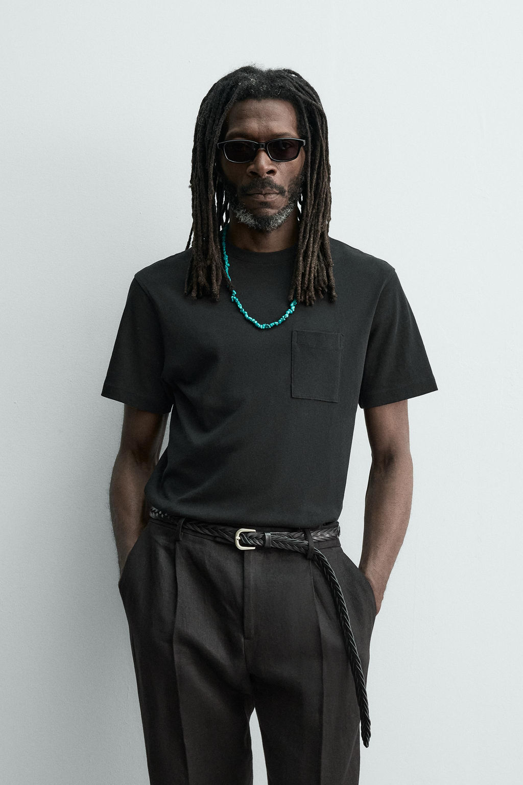 CAMISETA BOLSILLO AARON LEVINE X ZARA / Negro