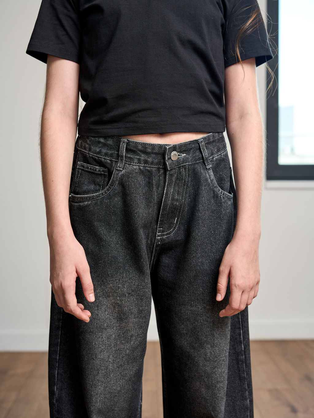 Джинсы-багги для девочек - СИНЯЯ МОДА фото 7