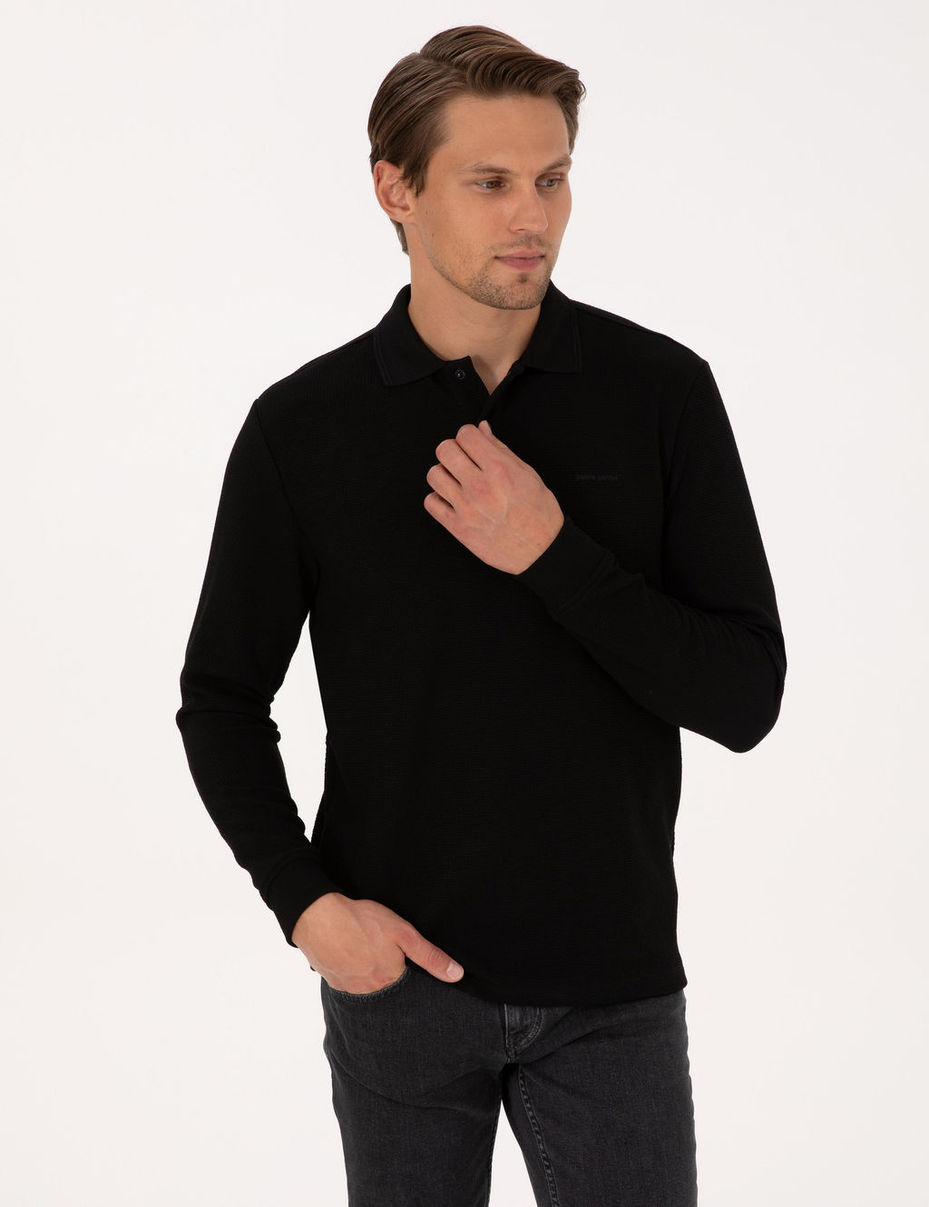 Siyah Regular Fit Sweatshirt - Pierre cardin фото 3