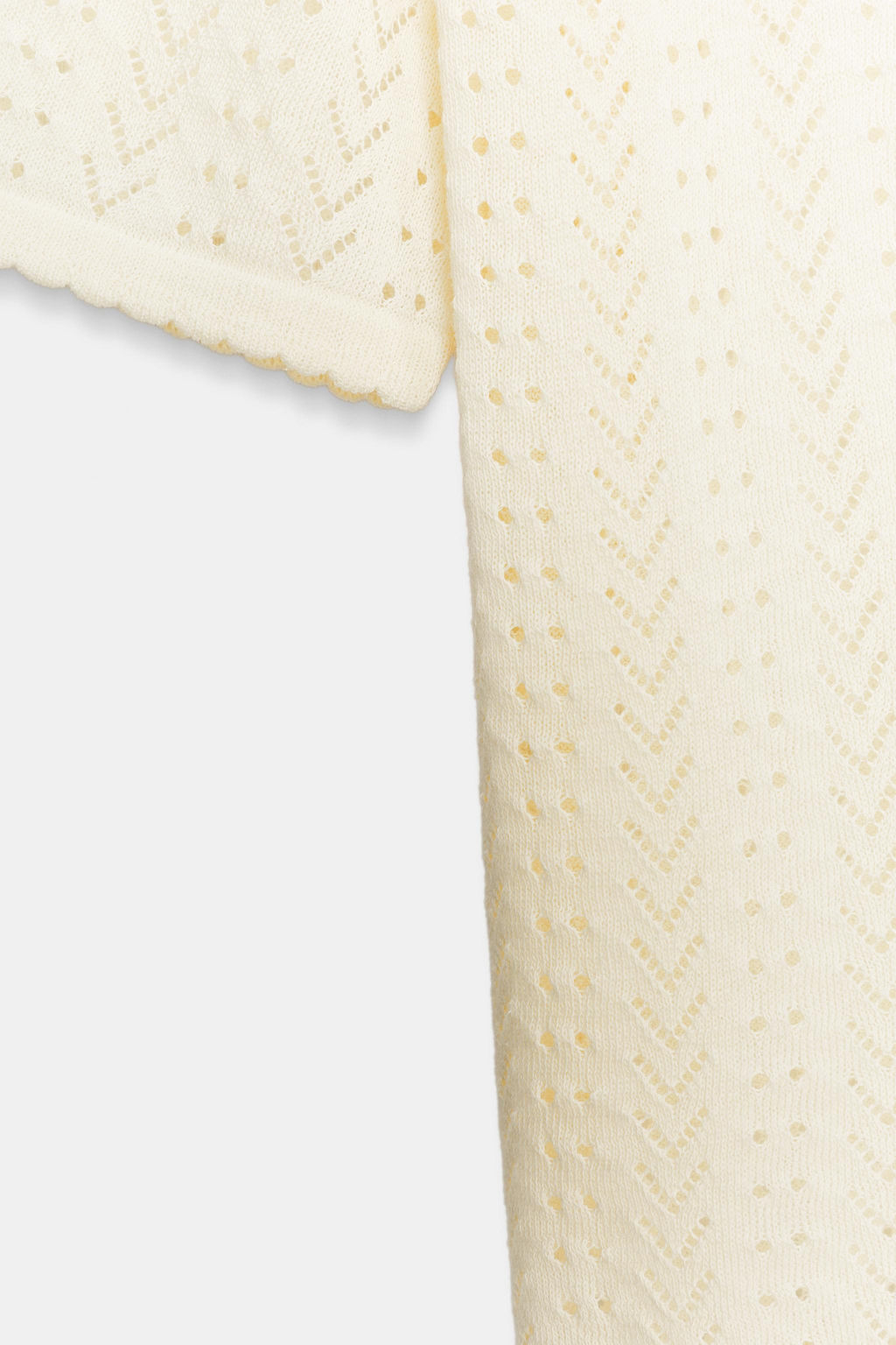 CHAQUETA PUNTO POINTELLE MANGA CORTA / Vainilla - Zara фото 7