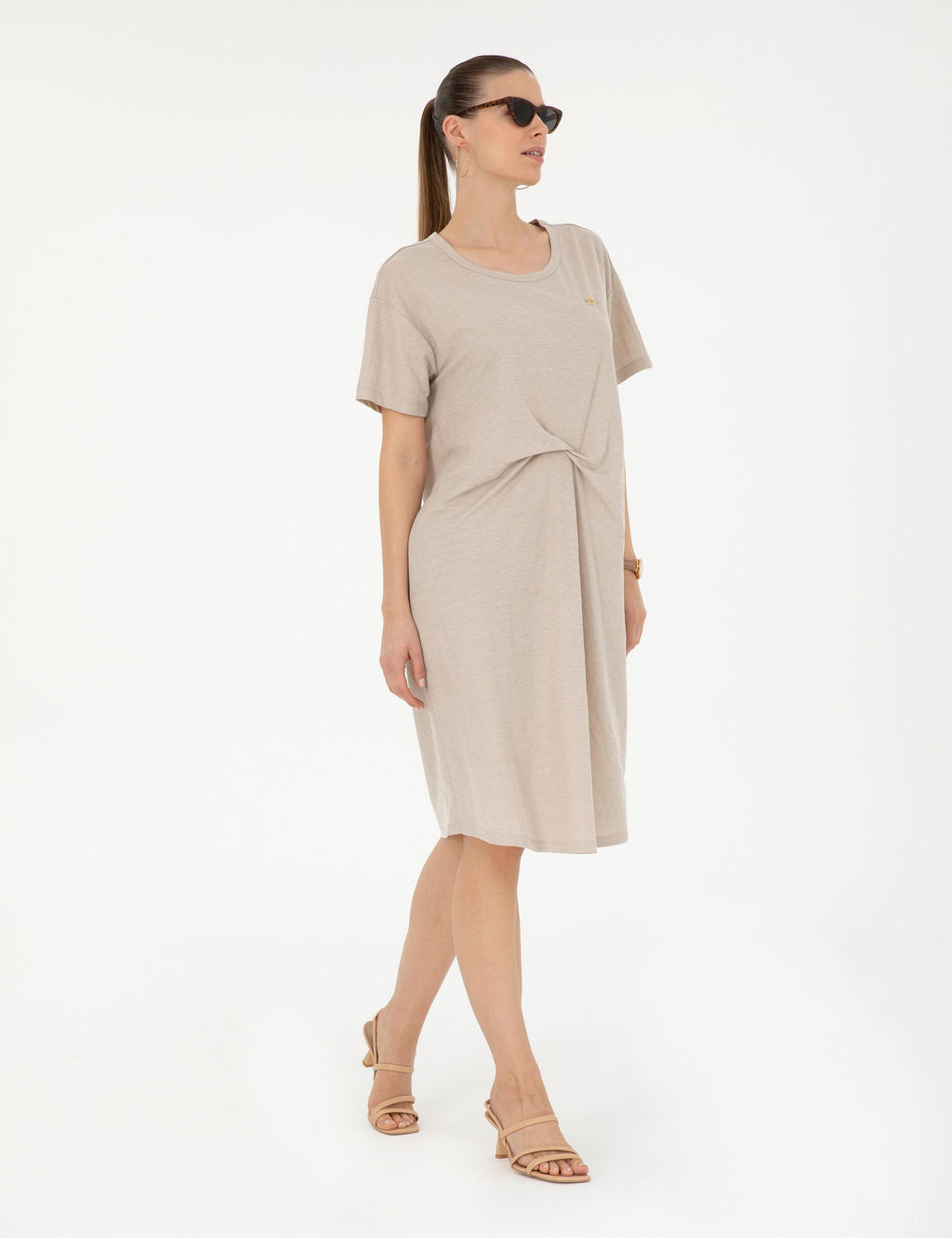 Bej Regular Fit _rme Elbise - Pierre cardin фото 3