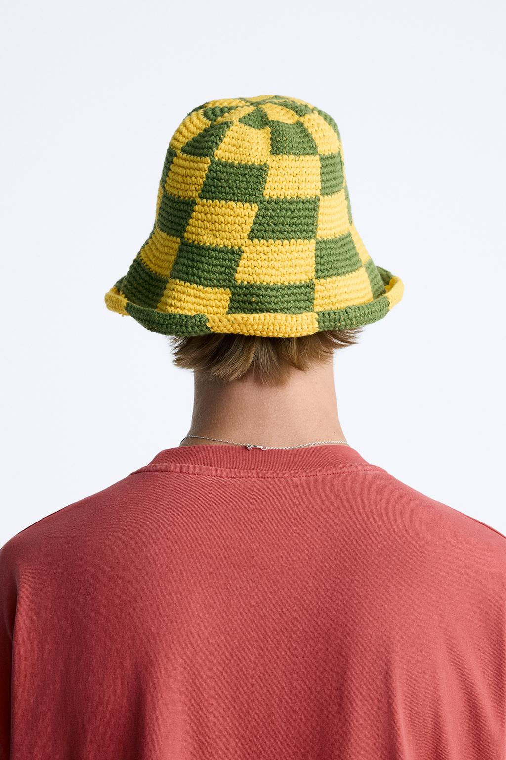 CHECK CROCHET HAT - Zara фото 3