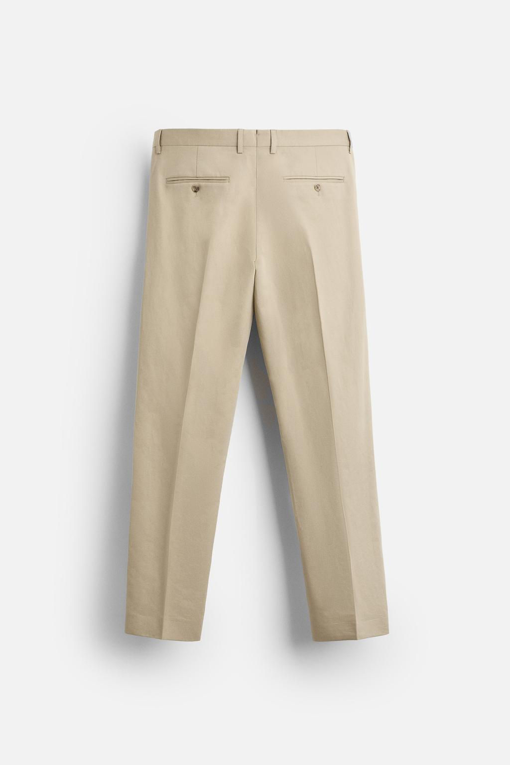 LINEN - COTTON SUIT TROUSERS - Zara фото 6