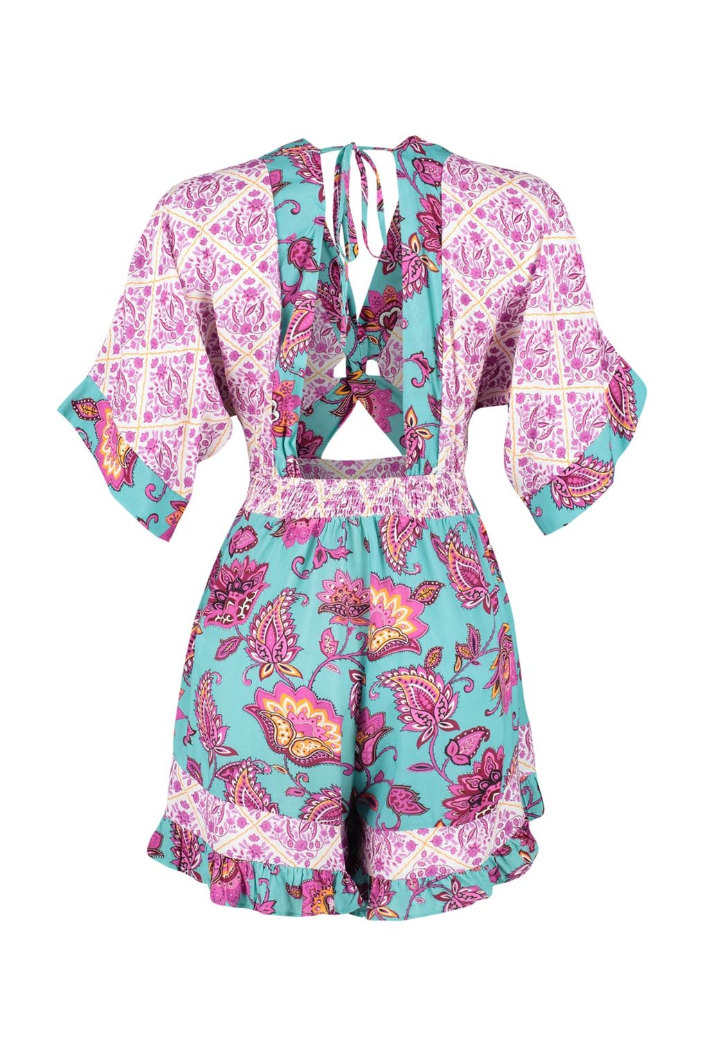 TRENDYOLMILLA Cicek Desenli Dokuma Cut Out/Pencere Plaj Tulum TBESS23EL00017 фото 12