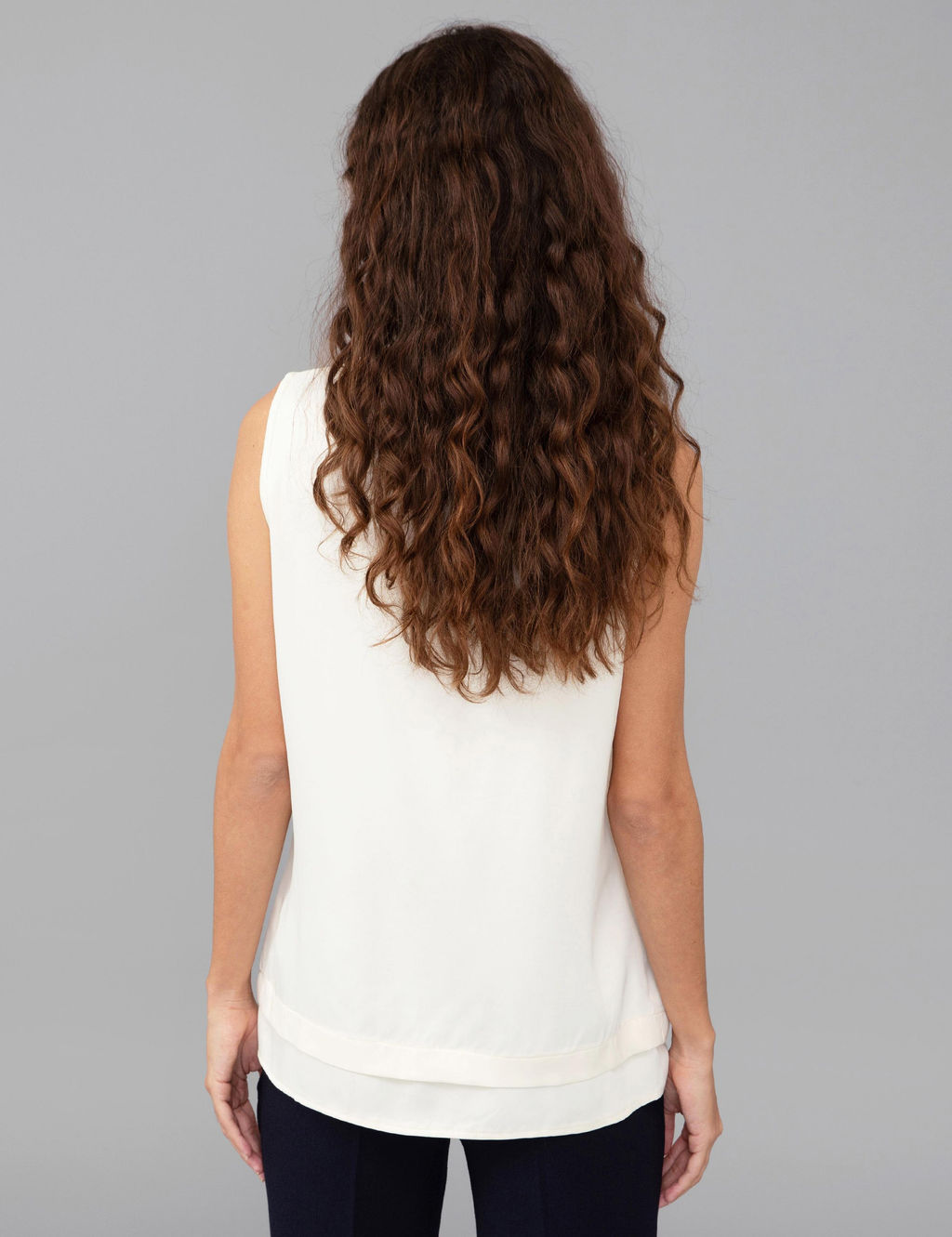 Ekru Saten Kolsuz Bluz - Pierre cardin фото 5