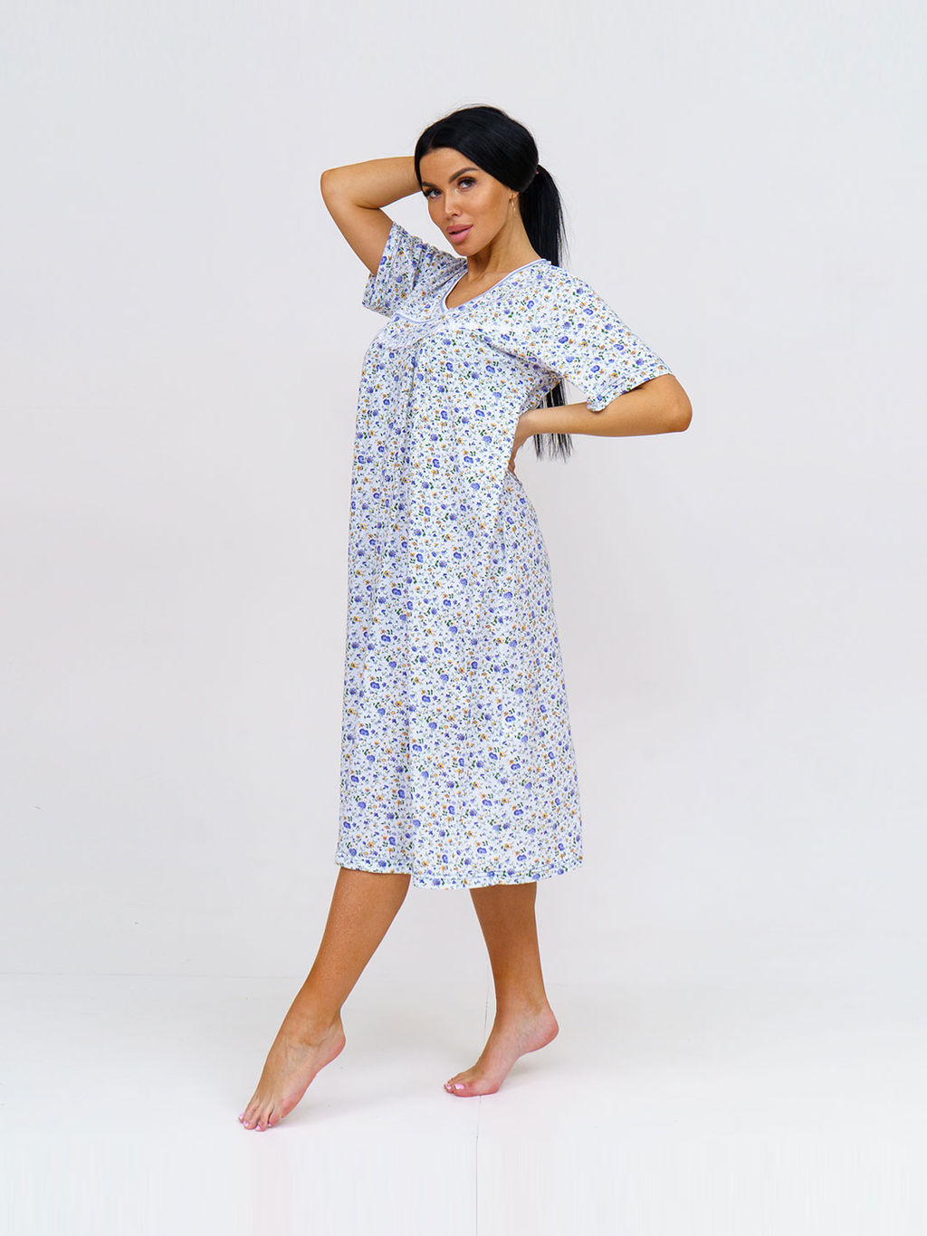 Ночная сорочка женская, цвет белый синий зеленый оранжевый