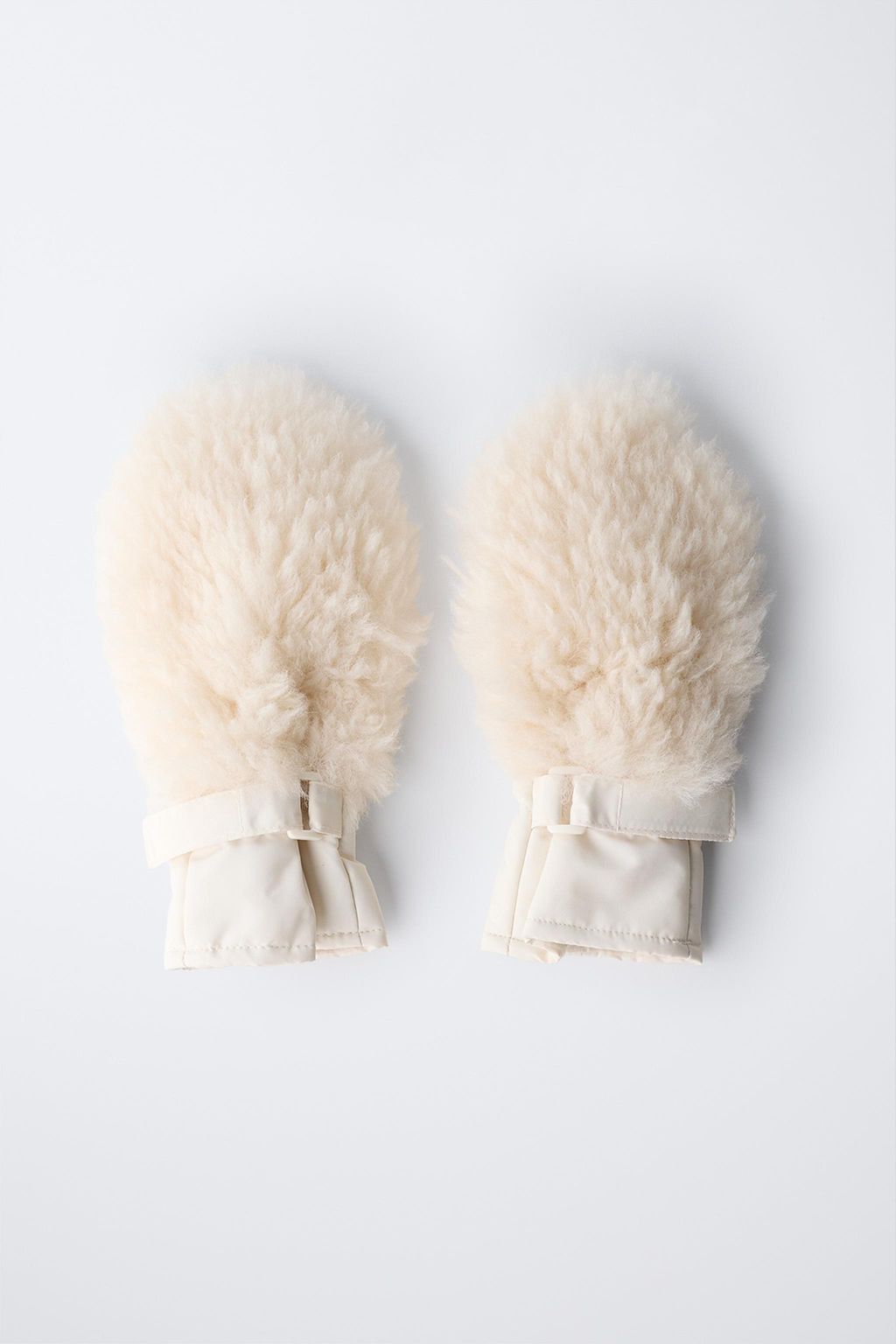 FAUX CURLY SHEEPSKIN MITTENS - SKI COLLECTION