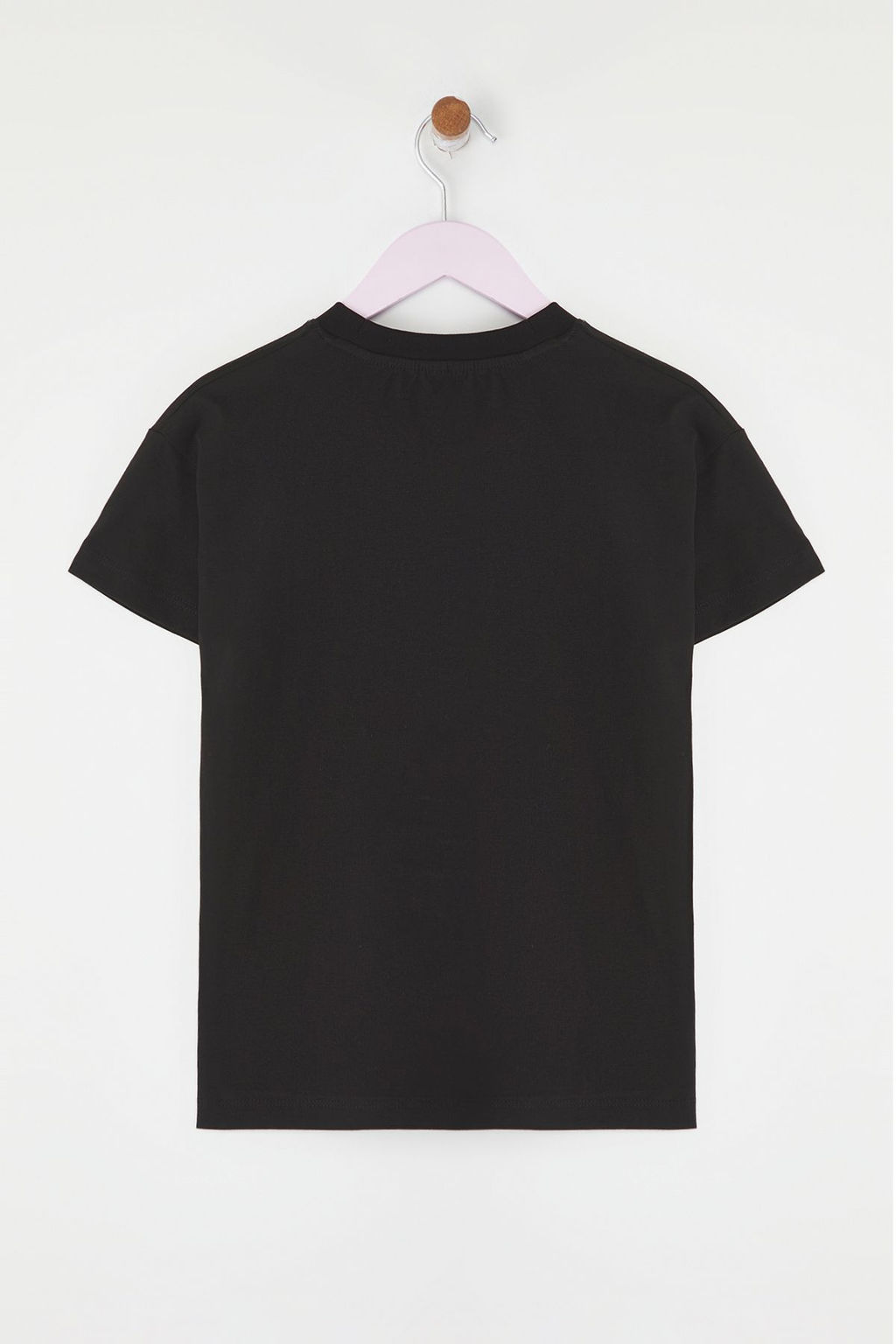 Siyah K?z Cocuk %100 Pamuk Cicek Nak?sl? K?sa Kol Orme T-Shirt TKDSS25TS00104 - Trendyolmilla фото 4