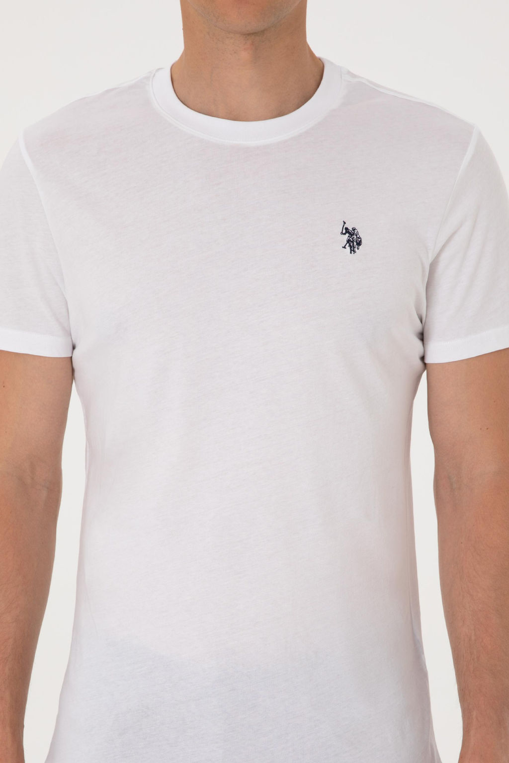 Erkek Regular Fit Bisiklet Yaka Beyaz Basic Ti__rt Sepette S_rpriz _ndirim - U.s. polo assn фото 6